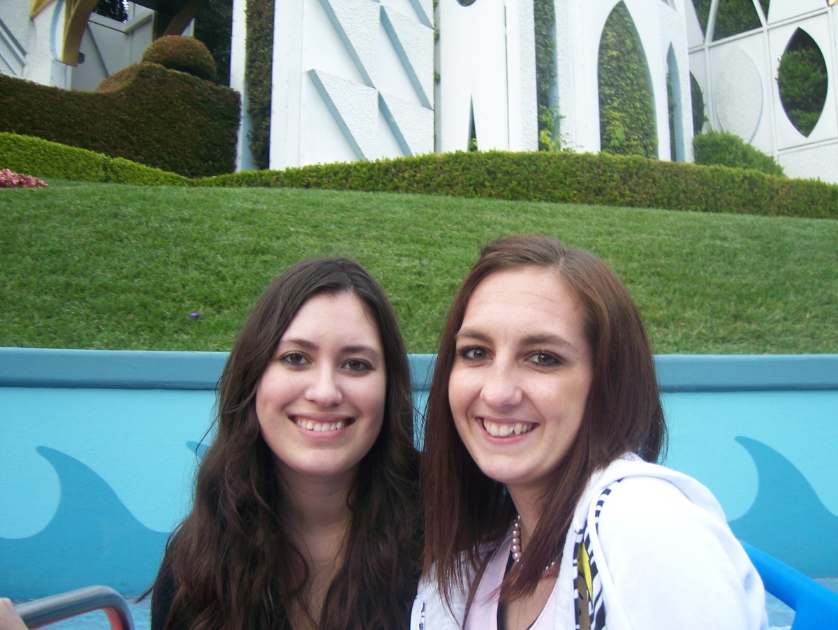 Here I am with one of my best friends on It's A Small World a few years ago right after it was refurbished! 
