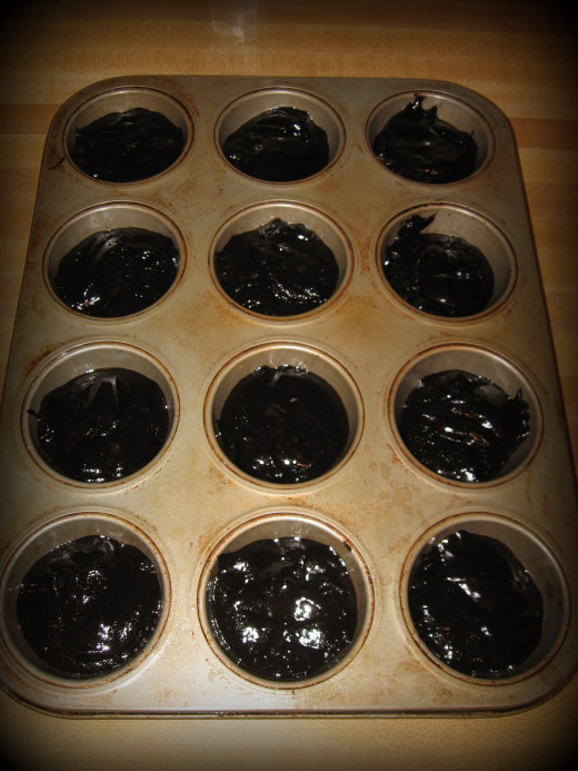 Brownie mix in muffin tins makes brownie cupcakes! Remember to spray the tins first.  