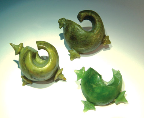 Jade Earrings from Ancient S. E. Asian Culture      Photograph Courtesy PNSA/National Academy of Sciences@2007