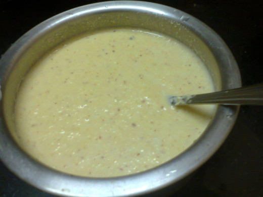 Chutney before topping after mixing curd