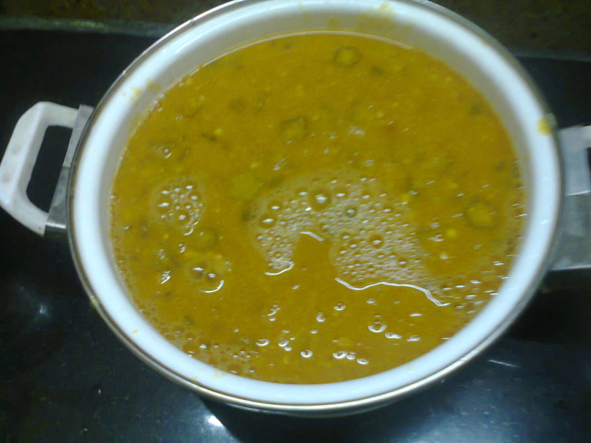 sambar recipe before topping