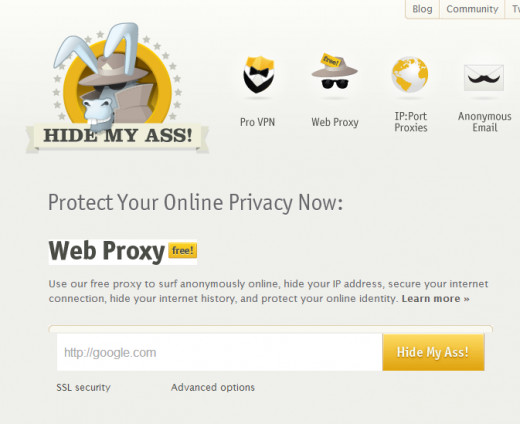 One of web based proxy services