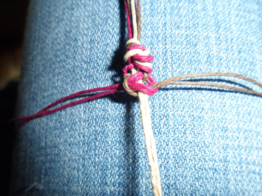 Tighten the second half of the knot.