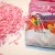Jelly Beans and Paper Shreds fill the bunny bag.  Upcycle your own used tissue paper by shredding it in a paper shredder.