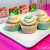 Bright or pastel-colored rainbow cupcakes will be a hit at a child's party.