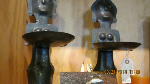 African style figurines, photo taken by Victoria Moore