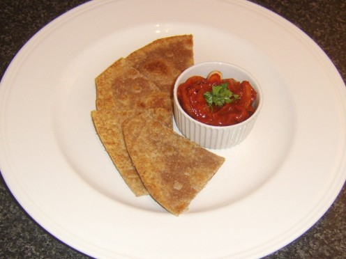 Indian paratha with spiced onions