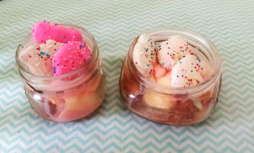 Ice cream and cookies in a jar