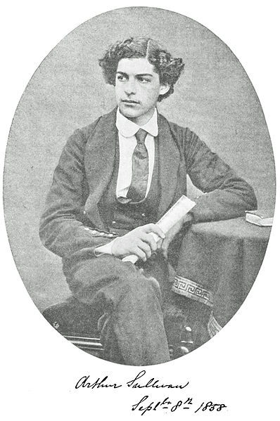 Arthur Sullivan's musical talent was recognized at a young age. This picture was  taken shortly after winning a scholarship which brought him to Leipzig for musical training.