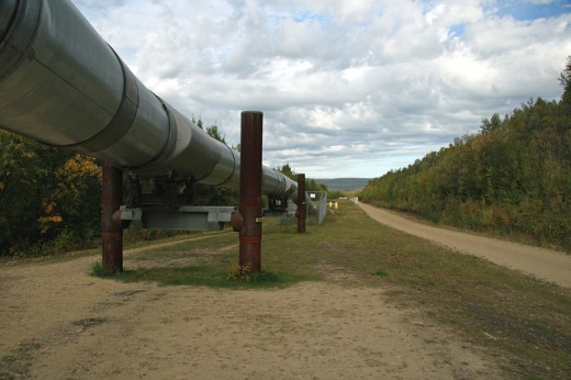An Oil Transport Pipeline - easily corroded by oil tar sands.