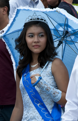 One of many Independence Day Queens from various schools and academies.