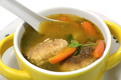 A delicious soup with cheese dumplings for Easter.