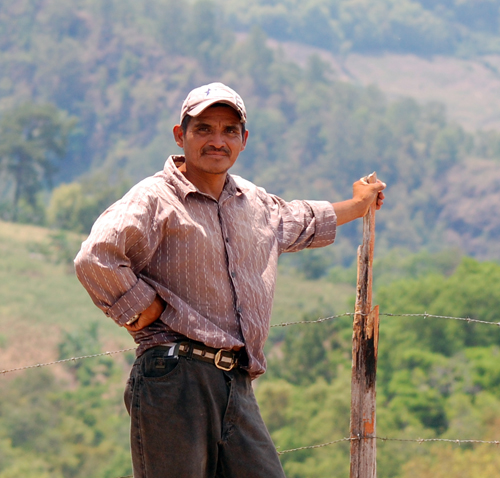 A modern descendant of the Mayas on his little farm, Intibucá