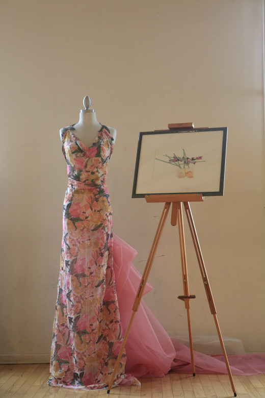 This dress was created by designer Hanna Hartnell at the TEDX art event "Fabric As a Medium for Beauty".