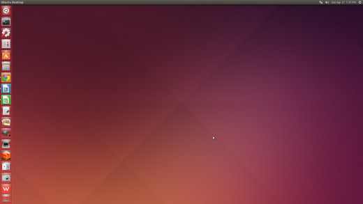 Ubuntu's Unity desktop with the launcher visible on left.