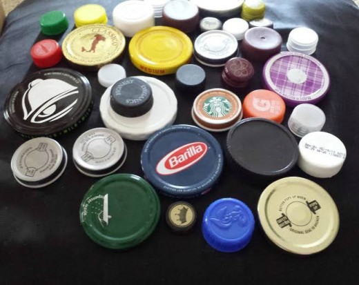 If you are like me and collect bottle caps and lids, use them for creative gift projects.
