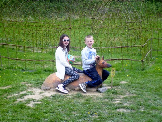 Both having great fun as kids should do..