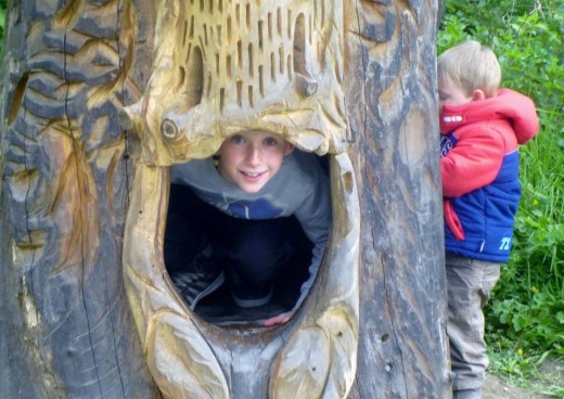 Charlie playing peek a boo.