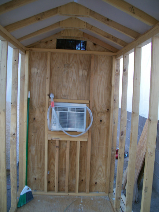 After the vent and AC were installed in rear wall