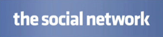 The Social Network movie logo, directed by David Fincher in 2010.