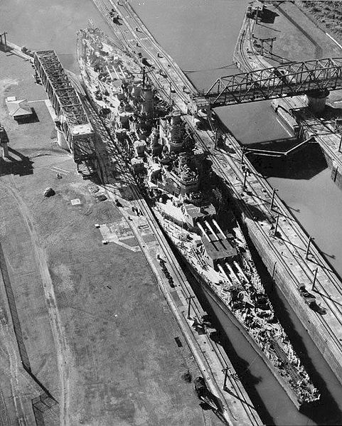USS Missouri (1945), Panama Canal