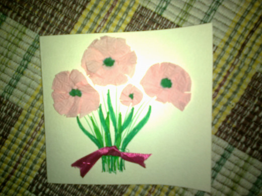 Tissue Flower Card