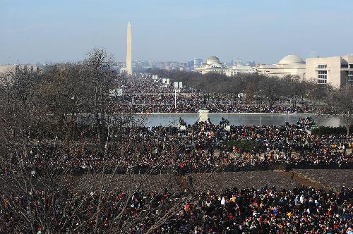 Does This Represent Hope.  Millions Gather On Washington Mall To Watch President Obama Take The Oath Of Office