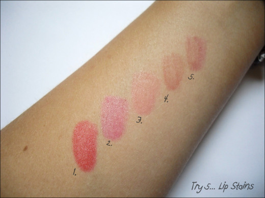 Nude lip color swatches