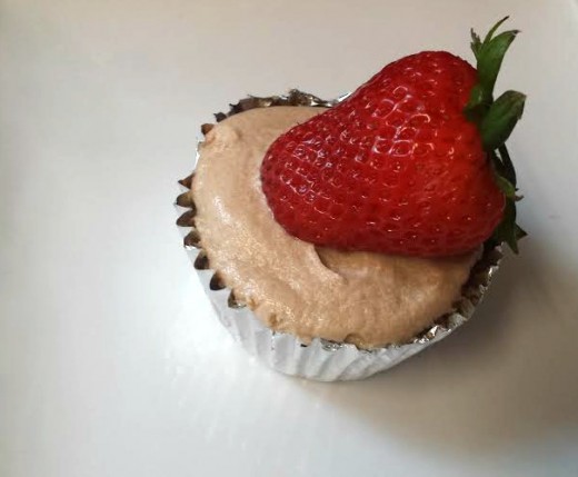 When I ate this, I alternated taking bites between the cupcake and the strawberry.  Yum!
