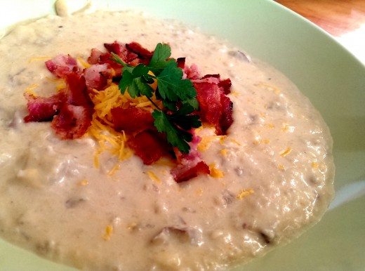 delicious, home-made loaded potato soup!