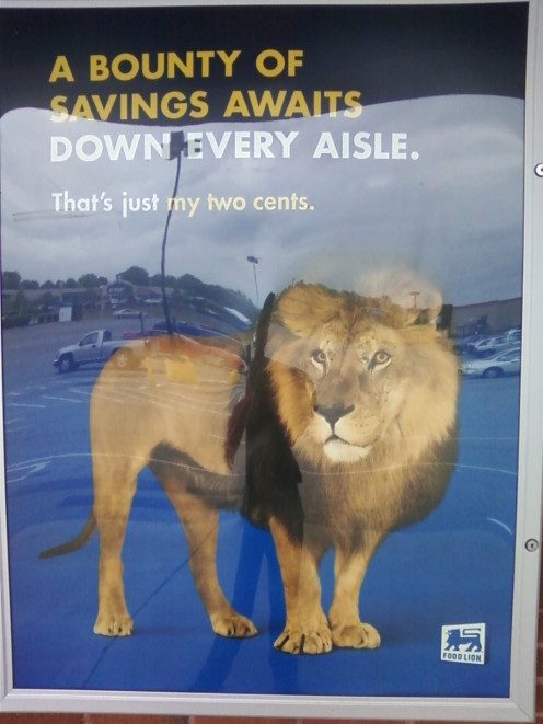 Introducing the Food Lion with his 2 cents