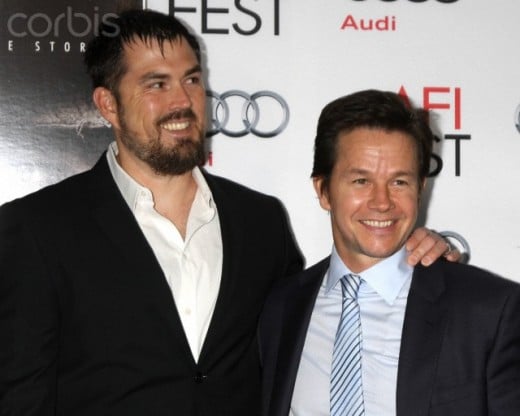 Marcus Luttrell, left, advisor and Mark Wahlberg, star of "Lone Survivor."