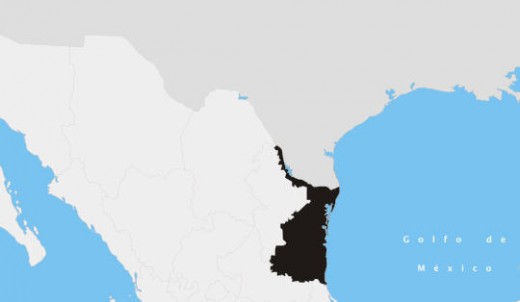 Tamaulipas (black area)