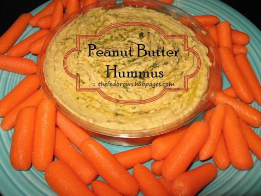 For less than a dollar and only 5 minutes, you can make your own delicious hummus using a blender at home!  The secret?  Use natural peanut butter instead of expensive tahini (sesame paste)!