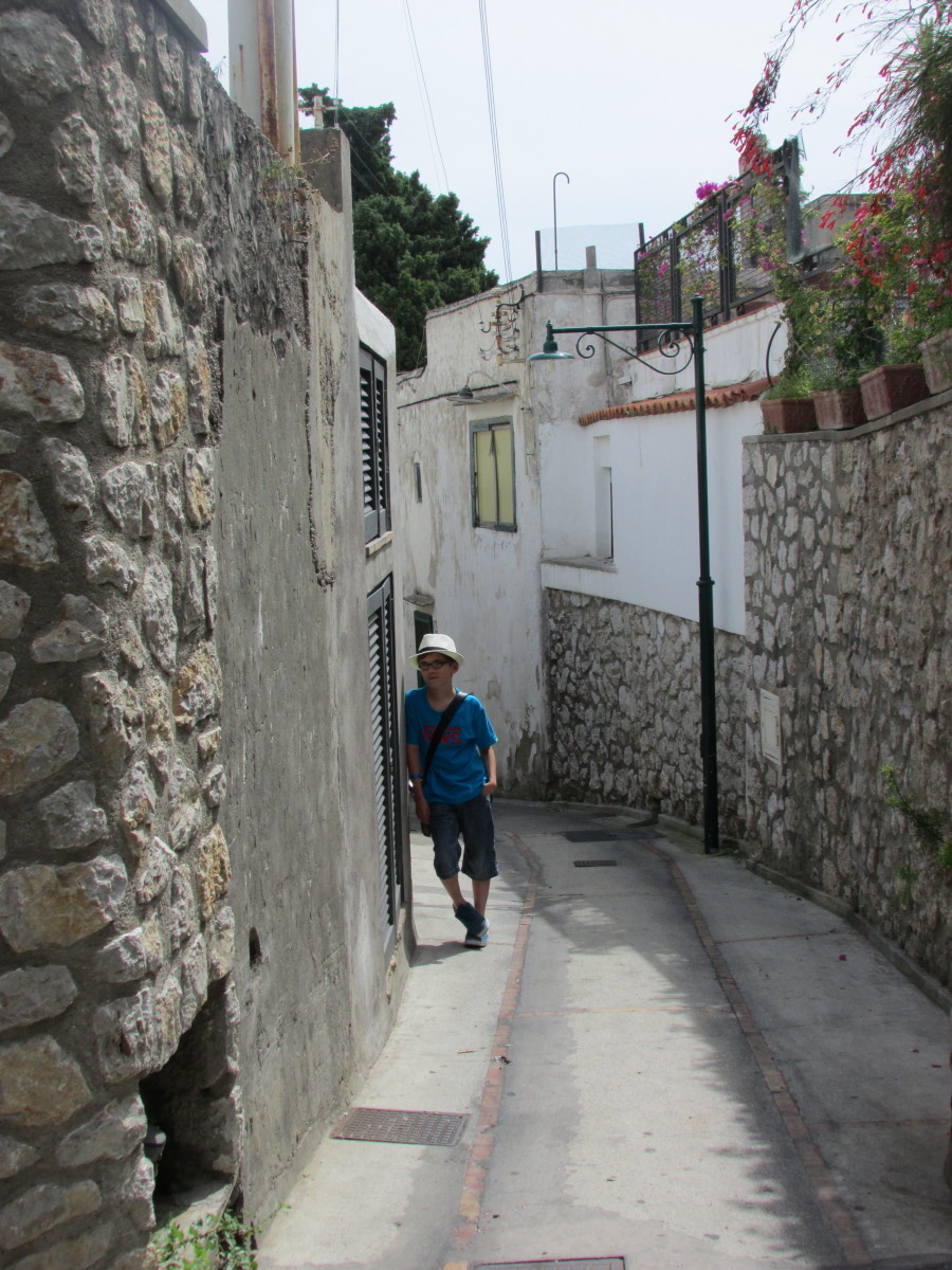 Exploring the back streets in Capri