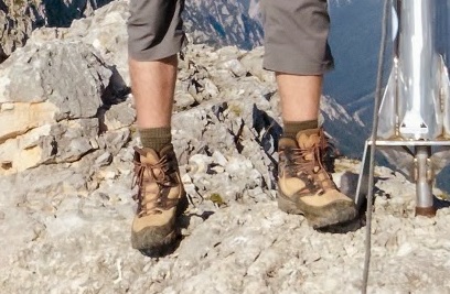 Hiking socks in action...