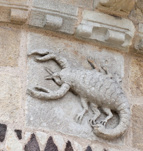 Scorpio sign in architecture