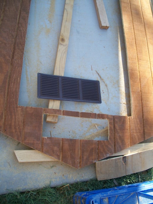 The human door was cut out and prepared separately.