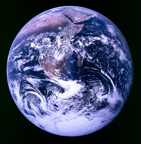 Courtesy: NASA photo, taken on December 7, 1972, Appollo 17 mission