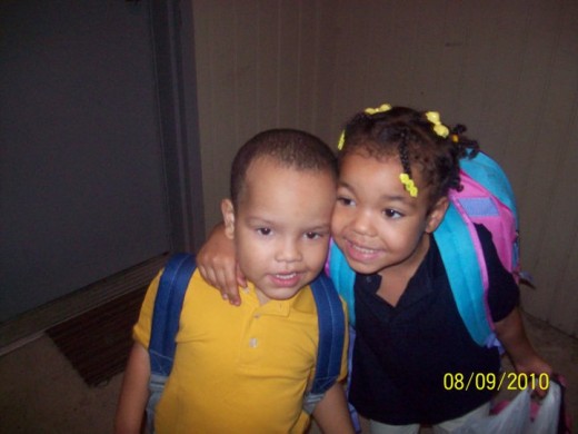 Anaya and Ayden going to school together