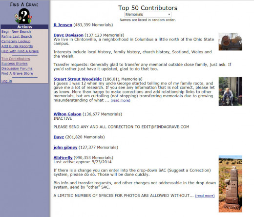 7a. -The link to this page is included so go take a look at the unbelievable amount of work these people do to populate this website.