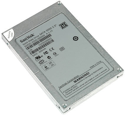The SanDisk SATA 5000: One of the first 32GB solid state drives