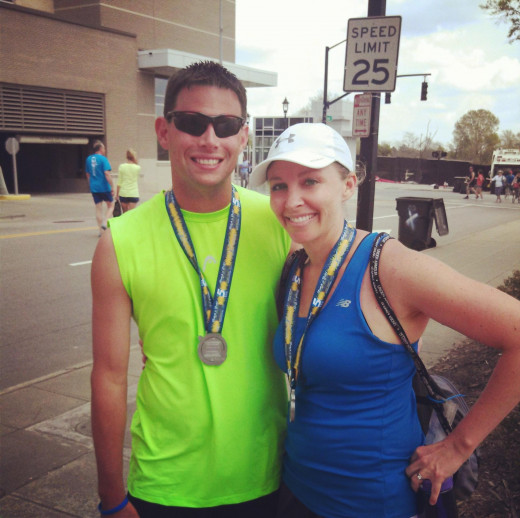 My wife and I after we finished the race!