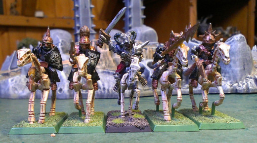 A unit of Black Knights prepare to charge.