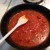 The sauce should be kept on a lower heat and stirred to avoid burning.