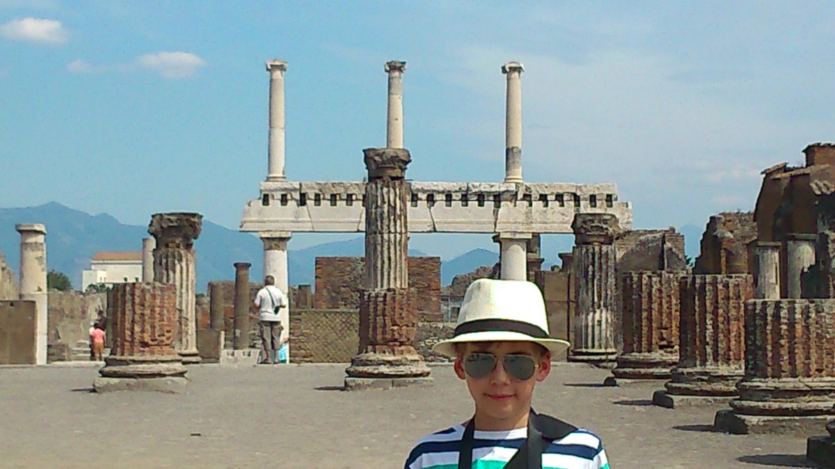 My son in Pompeii