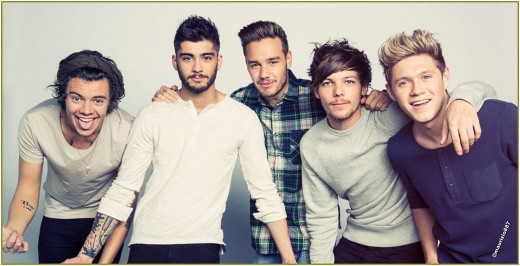 One Direction (harry, zayn, liam, louis and niall)