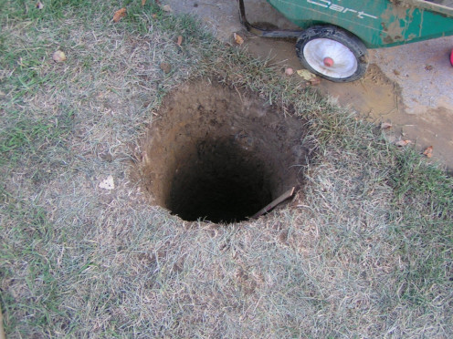 It's a hole in the ground. Is it interesting? Douglas Adams could make it interesting. Can you?