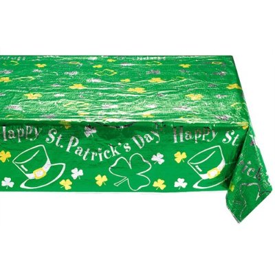 photo credit, target.com.      St. Patrick's Day Tablecloth, available at Target