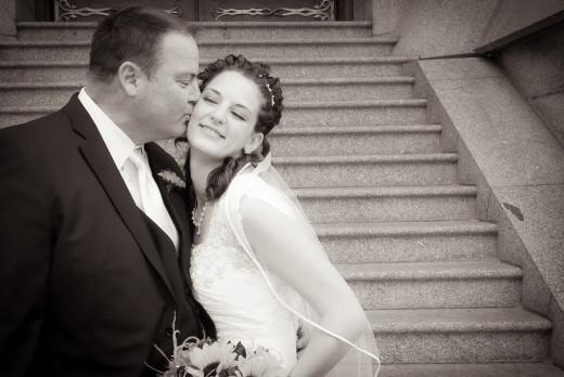 My Dad Giving Me a Kiss at My Wedding